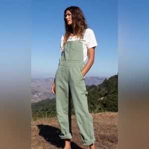 Jesse Kamm Overalls Organic Cotton Canvas XS/S Shrub Green Quiet Luxury Casual